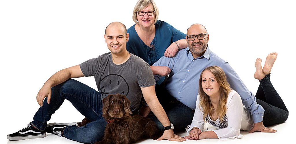 Portrait of the Downey Family by Hoss